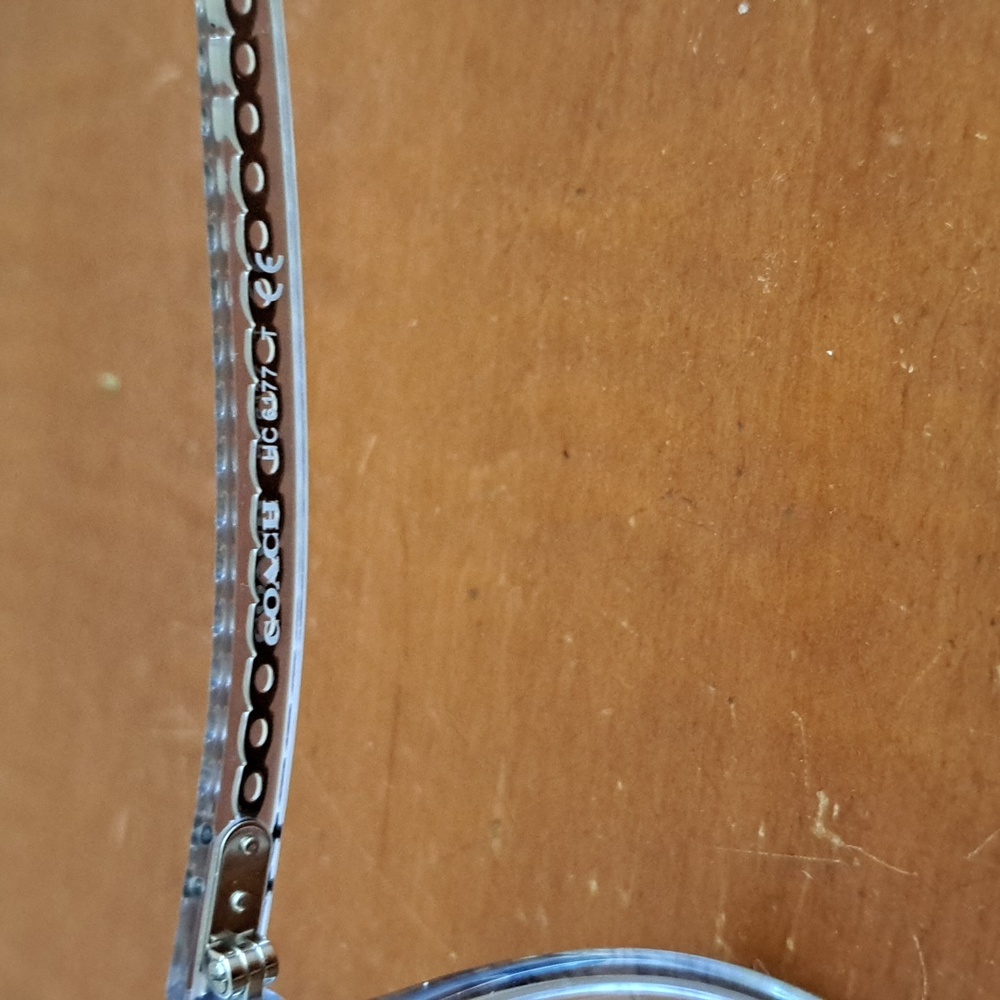 Coach Clear Blue Frame Glasses - Picture 3 of 5